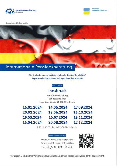 Informationschreiben Internationale Pensionsberatung IBK